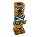 VP Home Ukulele Tiki Solar Light for Home and Outdoor Decor Ukulele Tiki Statue Solar Powered Flickering LED Garden Light up Tiki Torch Lights for Decoration