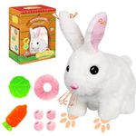 Bilinott Bunny Toys for Kids, Realistic Rabbit Toys with Jumping Action, Wiggling Ears, Twitching Mouth and Nose, Ideal Easter Gifts for Toddlers Kids Aged 3 4 5 6 Years Old