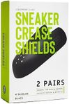 Liquiproof LABS Shoe and Sneaker Protector Crease Shields. 2 pair pack in black. One size fits all. Trim to fit. Firm mould. Comfortable fit.