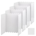 4pcs 24x16 Inch / 61x40.7cm Trifold Poster Boards, with 1 Sheets of Point Glues, White Science Fair Board Presentation Display Board to Display Projects Photos for School Office Fair