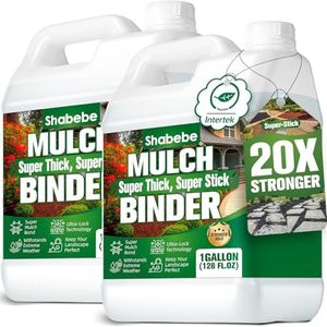 Shabebe Mulch Glue 2 Gallons - Super Stick Rock Glue for Landscaping Gravel Binder for Pea Gravel, Long-Lasting & Non-Toxic, Outdoor Strong Pebble Gravel Hold for Paths, Patios & Garden Borders
