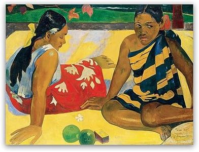 Paul Gauguin Wall Art - Two Women of Tahitian Poster - Famous Oil Painting Reproduction - Classic Print Vintage Home Decor for Bedroom Kitchen Bathroom Unframed(12×16in/30×40cm)