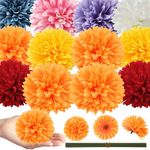 EIMMBD 40pcs Marigold Flowers Heads Bulk 3.15", Artificial Marigold Garland for Day of The Dead Decor Diwali Cinco de Mayo Fiesta Wedding Festival Party Home Decoration (Mixed Colors)