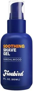Freebird Shave Gel for Men - 60mL Ultra Smooth, Sensitive Skin Formula Ideal for Precision Shaving, Non-Foaming, Hydrating with Aloe Vera, Enhanced Glide, Travel Size, Compatible with All Razor Types