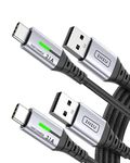 INIU USB C Charger Cable, [2-Pack 2m] USB To USBC Cable,Braided Type C Charger Cable Fast Charging for iPhone 17 16 15 Pro Max,iPad Air,Samsung Galaxy S25 Ultra,Macbook Air Pro,Nintendo Switch 2 etc.