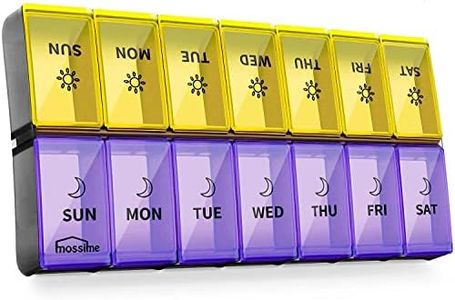 Mossime XL Large Daily Pill Organizer 2 Times a Day, Extra Jumbo 7 Day Pill Box Am Pm, Weekly Day Night Vitamin Holder, Medicine Organizer, Big Pill Container, Medication Dispenser 14 Compartments