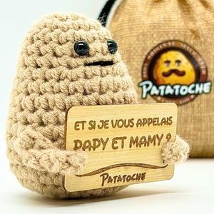 Patate Positive Connectée - Idée Cadeau Original, Amour, Encouragements, Motivation, Bonne Humeur, Rigolo, Insolite (Et si Je Vous appelais Papy et Mamy ?)