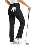 WILLIT Women's Golf Pants Stretch Hiking Pants Quick Dry Lightweight Outdoor Casual Pants with Pockets Water Resistant Black 4