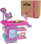 Disney Junior Minnie Mouse Marvelous Market, Pretend Play Cash Register with Realistic Sounds, 38 Play Food Pieces and Accessories, Officially Licensed Kids Toys for Ages 3 Up by Just Play