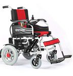 EVOX Electric Wheelchair with (24 V 20AH) Battery, 12-15 km per charge, Durable & Long Lasting, Weight Bearing Capacity -100kg | Lead acid Battery For Elderly and Specially-abled WC-105, 6 Months Warranty