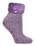 Heat Holders - Womens Warm Thermal Slipper Bed Socks 8 Colors 5-8 US (Lilac HHL05