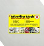 Microfiber Magic™ Streak Free Cleaning Cloths - White - Large 16 x 16 Perfect for Window, Mirror, Kitchen Counter, Appliances, Car, Cycle, TV (10)