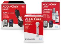 Accu-Chek Softclix Diabetes Blood Sugar Test Kit for Diabetic Glucose Monitoring: 100 Softclix Lancets, 100 Guide Test Strips, and Control Solution (Packaging May Vary)