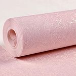 Cohoo Home Silk Pink Peel and Stick Wallpaper Self Adhesive Removable Pink Wallpaper Stick and Peel Pink Wallpaper 15.7 Inch x118 Inch Pink Contact Paper for Cabinets Bedroom Drawer Liner Wall Sticker