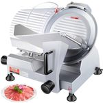 VEVOR Commercial Meat Slicer, 12 inch Electric Food Slicer, Semi-Auto 320W Stainless Steel Deli Meat Slicer, Adjustable Thickness for Meat Cheese Veggies Ham Fruit