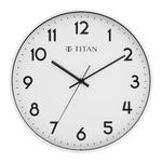 Titan Essence Classic Analog Wall Clock - White