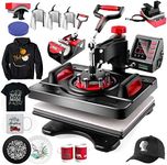 AKEYDIY 8 in 1 Heat Press Machine Professional Sublimation Machine 12" X 15" Swing Away Shirt Printing Heat Transfer Digital Industrial-Quality Heat Press Machine for T Shirts Mug Hat Plate