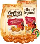 Werther's Original Limited Edition Harvest Soft Caramel Candies, Maple Crème Filled Chewy Candy, Sharable Size Bags, Pack of 2, 7.4 Ounces Each