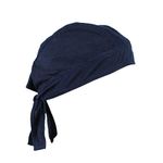 BISMAADH Cotton Unisex Scrub Cap Hat-Sweat Absorbant With Tie Knot Free Size -Blue