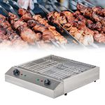 Electric Table Top Griddle, Electric Smokeless Portable BBQ Barbecue Grill Indoor Cooking Grill with Water Filled Drip Tray & Temperature Control, Kebab Grill, Safe Griddle for Indoor,JPX D282