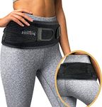 Vriksasana Posture Sacroiliac Hip Belt for Women and Men That Alleviates Sciatic, Pelvic, Lower Back, Leg and Sacral Nerve Pain Caused by Si Joint Dysfunction| (Black, Regular)