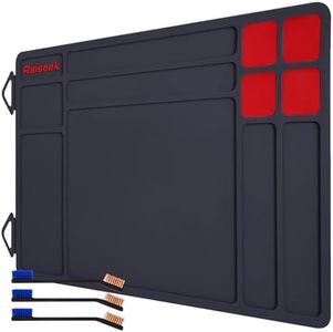 Raiseek Cleaning Mat, Pistol Gun Maintenance Mat,Anti-Slip Rubberized Repair Mat 15.9" x 9.8"(Dark Blue)