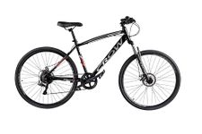 CROW - SPEEDLINER 7 Speed | 700 * 35C Hybrid | 7 Gear Hybrid Cycle | Dual Disc Brakes | Suspension Fork | HITENSILE Steel Frame | Unisex