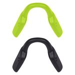 Mryok 2 Pair Replacement Nose Pieces Nose Pads for Oakley Portal X Sunglass - Green & Black