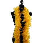 Fukang Feather Turkey Chandelle Feather Boa - 40 Gram 2Yards, Yellow Gold, Small