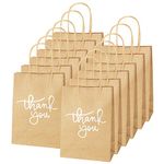 24 Pack Paper Party Bags,Kraft Paper Party Bags with Handles for Birthday,Business,Boutique,Wedding and Party Celebrations(Silver)