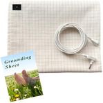 Grounding Bed Sheet with 10% Silver Fiber, Conductive Earthing Sheet for Better Sleeping, Grounding Earthing Sheets with Grounding Cords (27 * 52 inch)