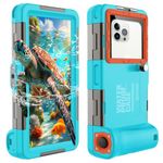 Latest Upgrade Universal Waterproof Phone Case for Snorkeling and Diving [50ft/15m] Underwater Phone Case for iPhone 15/14/13/12 Pro Max Samsung Galaxy S24/S23/S22/S21 Ultra Plus etc Diving Case-Blue