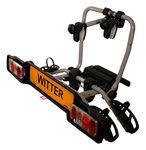 Witter ZX302 Clamp-on Towbar Mounted Bike Rack for 2 Bikes | Maximum Load 34 kg | Lightboard for 13-pin socket