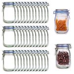 Enkrio 36 Pack Mason Jar Zipper Bags, Reusable Airtight Seal Food Bag Leakproof Nuts Candy Cookies Bag for Travel Camping Kids