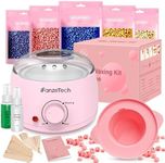 Waxing Kit for Women & Men: Wax Kit Wax Warmer for Hair Removal with 5 Packs Hard Wax Beads & Wax Pot, At-Home Wax Melt Warmer for Brazilian Bikini, Legs & Body, Ideal for Sensitive Skin & Beginners