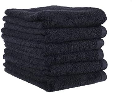 10 Black 95G SSS Salon Towel 100% Cotton Hand Towels Barber Beauty Gym Hotel SPA 40X70