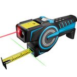 DTX10 3-in-1 Digital Tape Measure, 100M Rechargeable Laser Tape Measure Auto Lock Tape with Instant Digital Readout, Extended Laser Line & Incremental Measurement, Replaceable Tape, APP Sync
