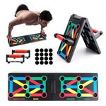 Surplex 12 In 1 Body Building Push Up Board Foldable, Muscle Board Rack Strength Training Fitness Equipment Push Up Rack, Power-press & Multi-function Press Up Stand for Home Gym Exercise Workout