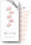 ohora Semi Cured Gel Nail Strips (N Basic Nails no.11) - Nude, Solid, Works with UV/LED Lamps, Salon-Quality, Easy to Apply & Remove - Valentine's Day Gel Nail Wraps, stickers, romantic gift ideas