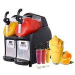 ANGDI Commercial Ice Slush Machine, 2.5Lx2 Tank Professional Frozen Slushie Maker, 300W Frozen Beverage Margarita Making Machine, Efficient Cooling, for Home, Hotel, Cafes, Restaurants