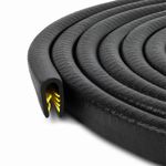 Edge Trim Black large U height 0.656" U Height x 0.039"-0.178" grip range (10 Feet)