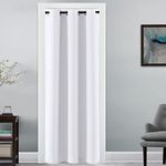 H.VERSAILTEX Doorway Curtain Blackout Closet Door Curtain Room Divider Window Treatment Curtain for Bedroom Thermal Insulated Privacy Drape Soundproof Grommet, 42 x 80 inches, 1 Panel, White