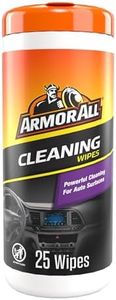 Armor All Car Interior Cleaner Wipes, Car Interior Cleaning Wipes for Dirt and Dust in Cars, Trucks and Motorcycles, 25 Count