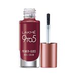 Lakmé 9 to 5 Primer + Gloss Nail Colour, Red Alert, 6 ml