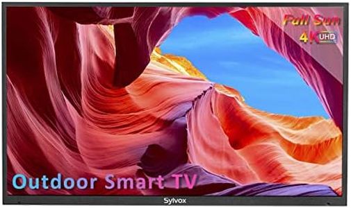 SYLVOX 75 inch Outdoor TV, 2000 nits Full Sun LED Outdoor TV, 4K UHD Smart Television IP55 Waterproof, High Brightness, ATSC & NTSC Tuner, Support Bluetooth & 2.4G WiFi, for Outside & Backyard