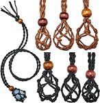 6 Pieces Necklace Cord Empty Stone 