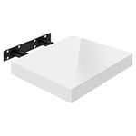 WOLTU High Gloss Floating Shelves,Wall Shelf,CD DVD Storage Corner Shelf, Premium Wooden Shelves for Bedroom LivingRoom kitchen 25x22.9x3.8cm, White, RG9488ws