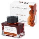 Wordsworth and Black Fountain Pen Ink Bottle (50 ml) Premium Luxury Edition [Orange] Fountain Pens Bottled Ink; Classic Designed Bottle Smooth Flow 50 ml