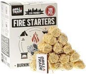 Grill Trade Fire Starter - Natural Fire Starters for Campfires, Fireplace, Grill, Chimney, Fire Pit, Woodstoves - Quick Start BBQ Charcoal Fire Starter - Sustainable & Eco-Friendly, Indoor & Outdoor