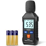 Decibel Meter, KENMIC Sound Level Meter Portable SPL Meter with Backlit LCD Display, 35-130dB(A) MAX/MIN Data Hold, Sound Pressure Level Meter for Home, Classroom, Workshop, Office